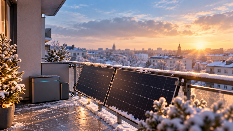 Leistung im Winter: Wie sich Balkon-Solaranlagen mit Speicher bei kaltem Wetter bewähren